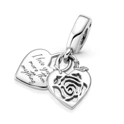 Pandora Moments Rose Heart Padlock hela, hopea, 790086C00