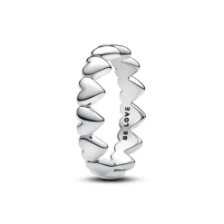 Pandora Moments Row of Hearts sormus, hopea, 193427C00