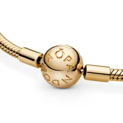 Pandora Moments Snake Chain rannekoru, keltakullattu, 568748C00