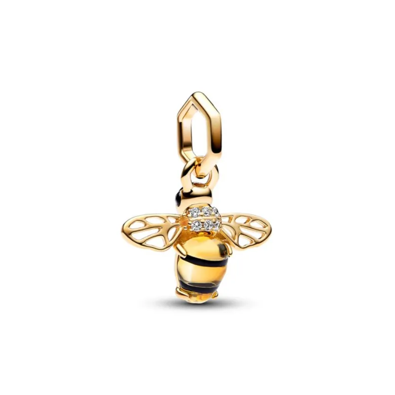 Pandora Moments Sparkling Bee Dangle hela, keltakullattu, 762672C01
