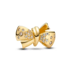 Pandora Moments Sparkling Bow hela, keltakullattu, 763442C01