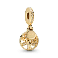Pandora Moments Sparkling Family Tree Dangle hela, keltakullattu, 768661C01