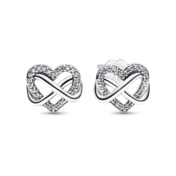 Pandora Moments Sparkling Infinity Heart korvakorut, hopea, 292667C01