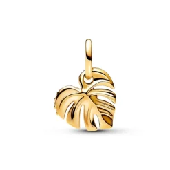 Pandora Moments Sparkling Monstera Leaf hela, keltakullattu, 763349C01
