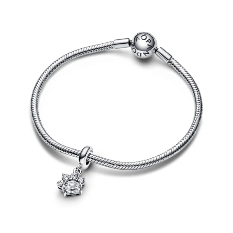 Pandora Moments Sparkling Pet Paw Print Dangle hela, hopea, 792247C01