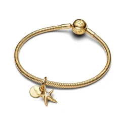 Pandora Moments Starfish Double hela, keltakullattu, 763892C01