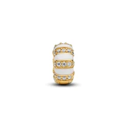 Pandora Moments Stones & Enamel lukkopala, keltakullattu, 763785C01