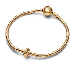 Pandora Moments Studded lukkopala, keltakullattu, 762716C00