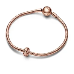 Pandora Moments Studded lukkopala, ruusukullattu, 782716C00