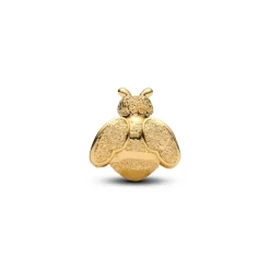 Pandora Moments Textured Bee Mini hela, keltakullattu, 764524C00