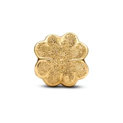 Pandora Moments Textured Clover mini hela, keltakullattu, 764047C00