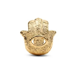 Pandora Moments Textured Hamsa Hand Mini hela, keltakullattu, 764042C00