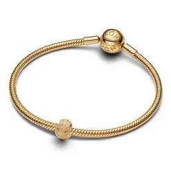 Pandora Moments Textured Hamsa Hand Mini hela, keltakullattu, 764042C00
