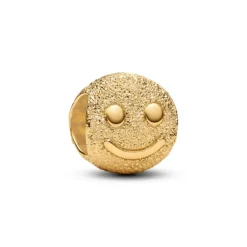 Pandora Moments Textured Happy Face Mini hela, keltakullattu, 764526C00