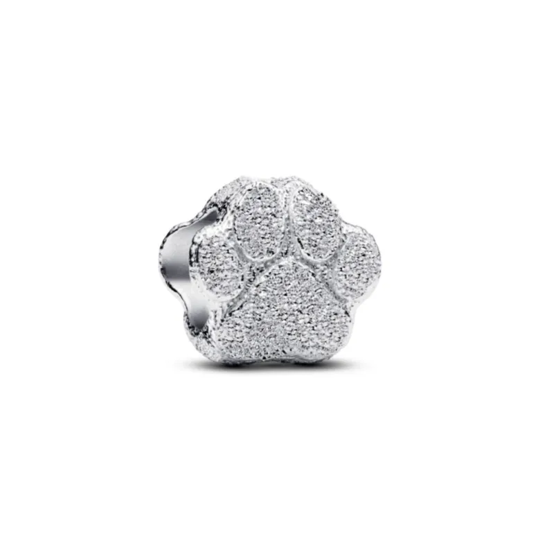 Pandora Moments Textured Paw mini hela, hopea, 794043C00