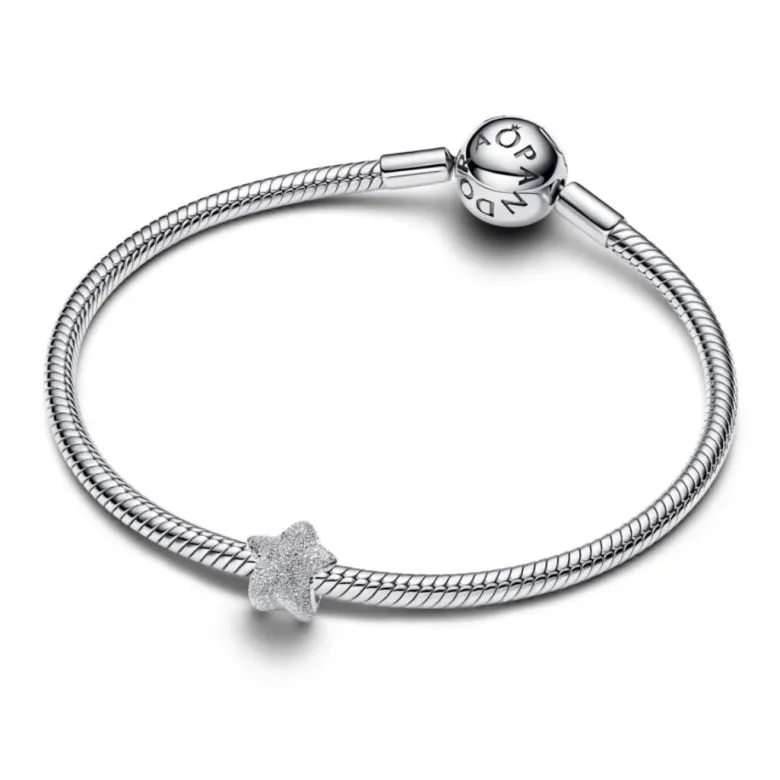 Pandora Moments Textured Star mini hela, hopea, 794050C00