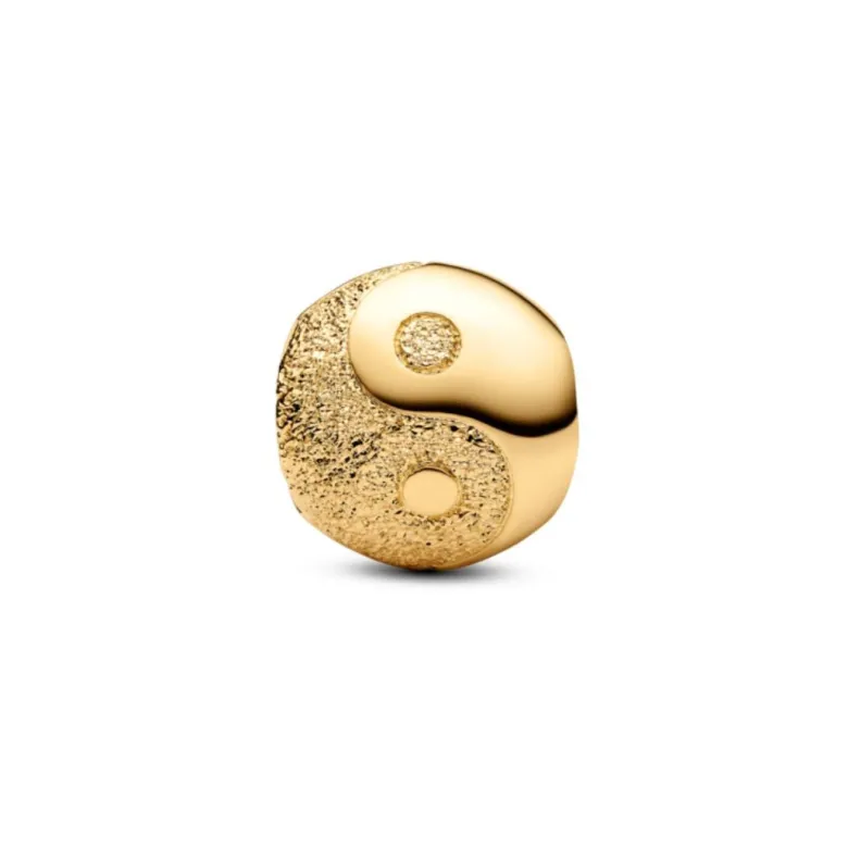 Pandora Moments Textured Yin and Yang mini hela, keltakullattu, 764045C00