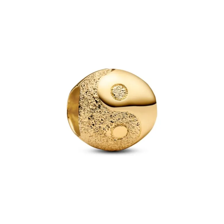 Pandora Moments Textured Yin and Yang mini hela, keltakullattu, 764045C00