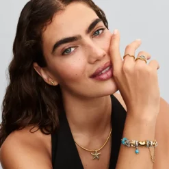 Pandora Moments Turquoise-coloured hela, hopea, 793901C01