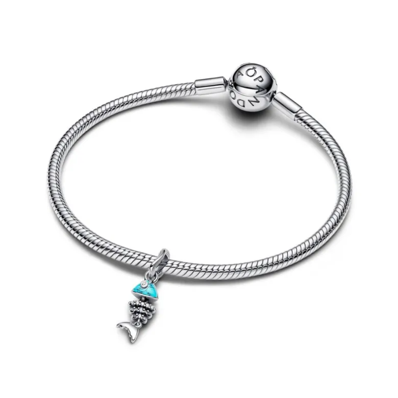 Pandora Moments Turquoise-coloured Fishbone hela, hopea, 793894C01