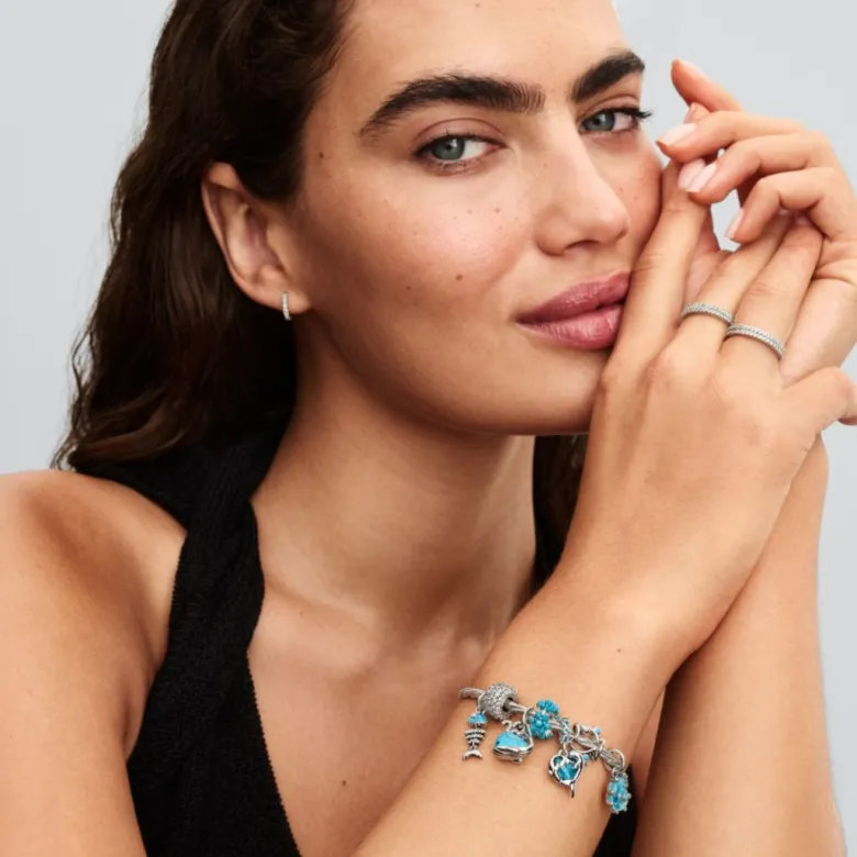 Pandora Moments Turquoise-coloured Whale hela, hopea, 793822C01