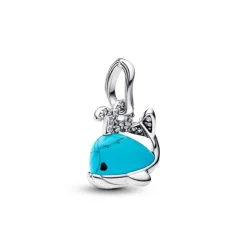 Pandora Moments Turquoise-coloured Whale hela, hopea, 793822C01