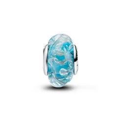 Pandora Moments Turquoise Murano Glass & Glitter hela, hopeaa, 794701C01