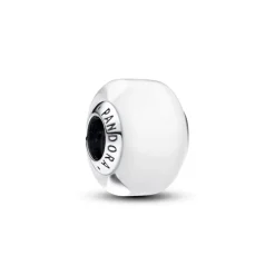 Pandora Moments White Mini Murano Glass hela, hopea, 793118C00