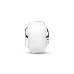 Pandora Moments White Mini Murano Glass hela, hopea, 793118C00