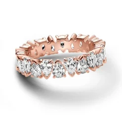 Pandora Timeless Alternative Sparkling Band sormus, ruusukullattu, 183021C01