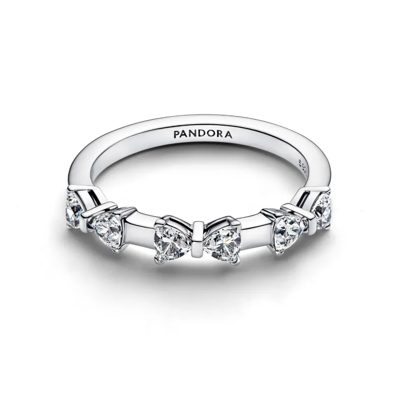 Pandora Timeless Bow Station sormus, hopeaa, 194233C01