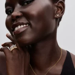 Pandora Timeless Butterfly tappikorvakorut, keltakullattu, 264264C01