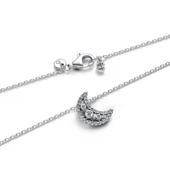 Pandora Timeless Crescent Moon kaulakoru, hopea, 394259C01-50