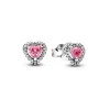 Pandora Timeless Elevated Pink Heart tappikorvakorut, hopea, 298427C02