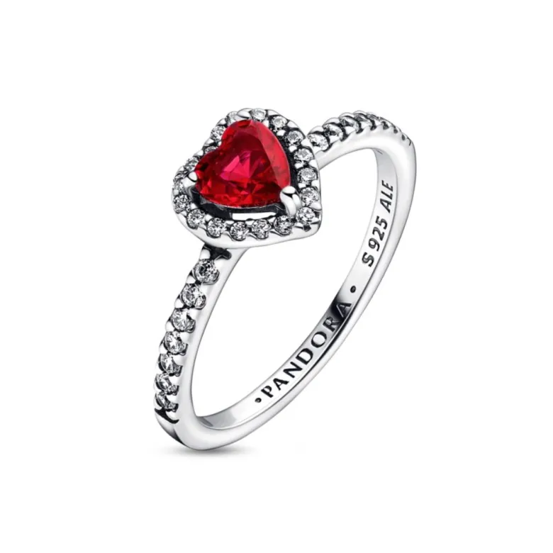 Pandora Timeless Elevated Red Heart sormus, hopea, 198421C02
