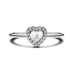 Pandora Timeless Engravable Heart Halo sormus, hopea, 193801C01
