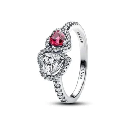 Pandora Timeless Halo Hearts sormus, hopea, 193662C01