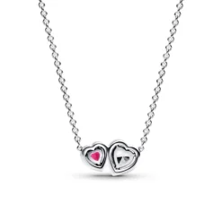 Pandora Timeless Halo Hearts Pendant kaulakoru, hopea, 393632C01-45