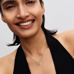 Pandora Timeless Halo Pendant Collier kaulakoru, hopea, 393560C02-45