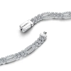 Pandora Timeless Oval Cuban Chain rannekoru, hopea, 594227C01