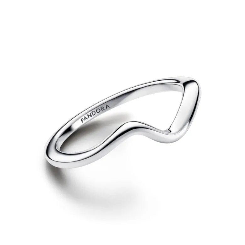 Pandora Timeless Polished Wave sormus, hopea, 193095C00