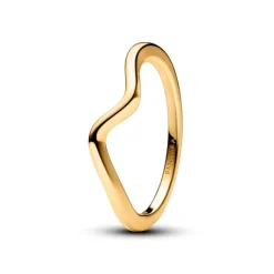 Pandora Timeless Polished Wave sormus, keltakullattu, 163095C00