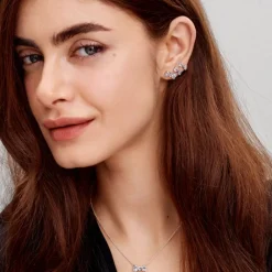Pandora Timeless Sparkling Bow tappikorvakorut, hopea, 293506C01
