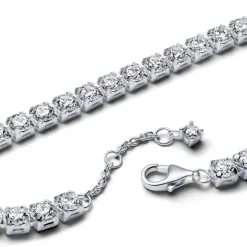 Pandora Timeless Sparkling Bold Tennis rannekoru, hopea, 593539C01