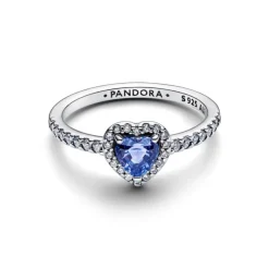 Pandora Timeless Sparkling Elevated Heart sormus, hopea, 198421C05