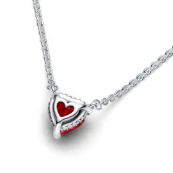 Pandora Timeless Sparkling Heart Halo kaulakoru, hopea, 392542C01-45
