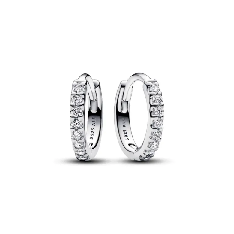 Pandora Timeless Sparkling Huggie rengaskorvakorut, hopea, 293015C01