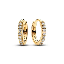 Pandora Timeless Sparkling Huggie rengaskorvakorut, keltakullattu, 263015C01