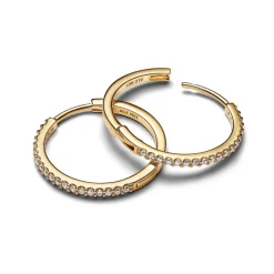Pandora Timeless Sparkling Hoop rengaskorvakorut, keltakullattu, 264652C01