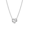 Pandora Timeless Sparkling Infinity Heart Collier kaulakoru, hopea, 392666C01-50